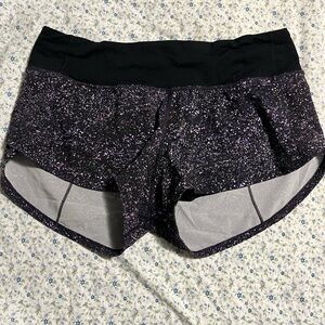 Lululemon Athletica Black Athletic Shorts with Curved Hem